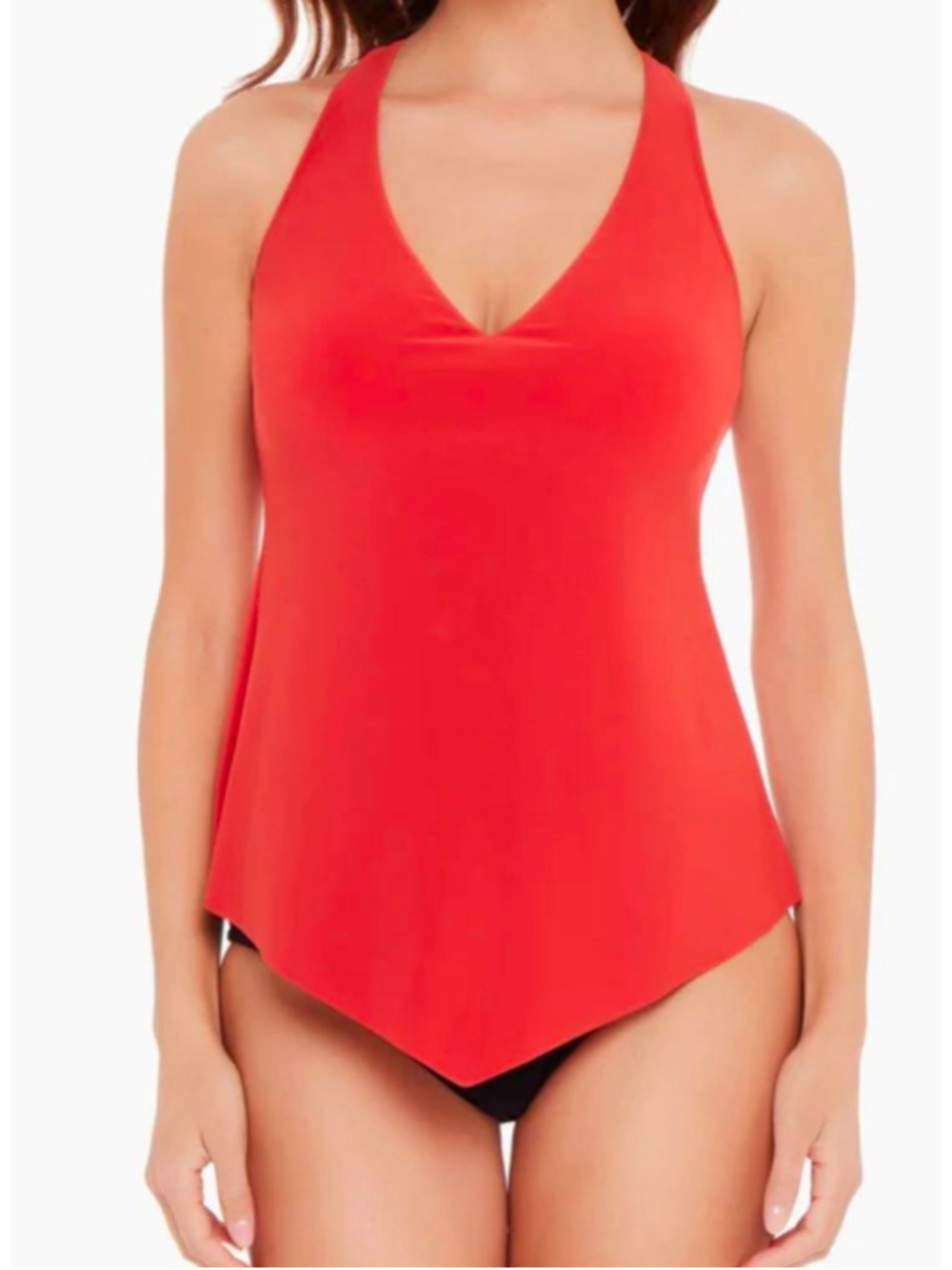 Magicsuit Slimming Red Tankini Swimsuit US 24W Halter Racerback Plus Size NWT